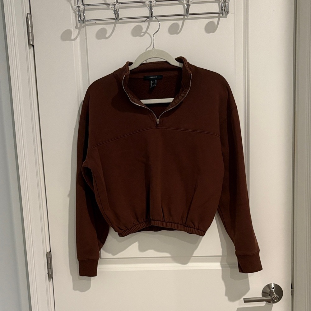 Brown Half-Zip Pullover